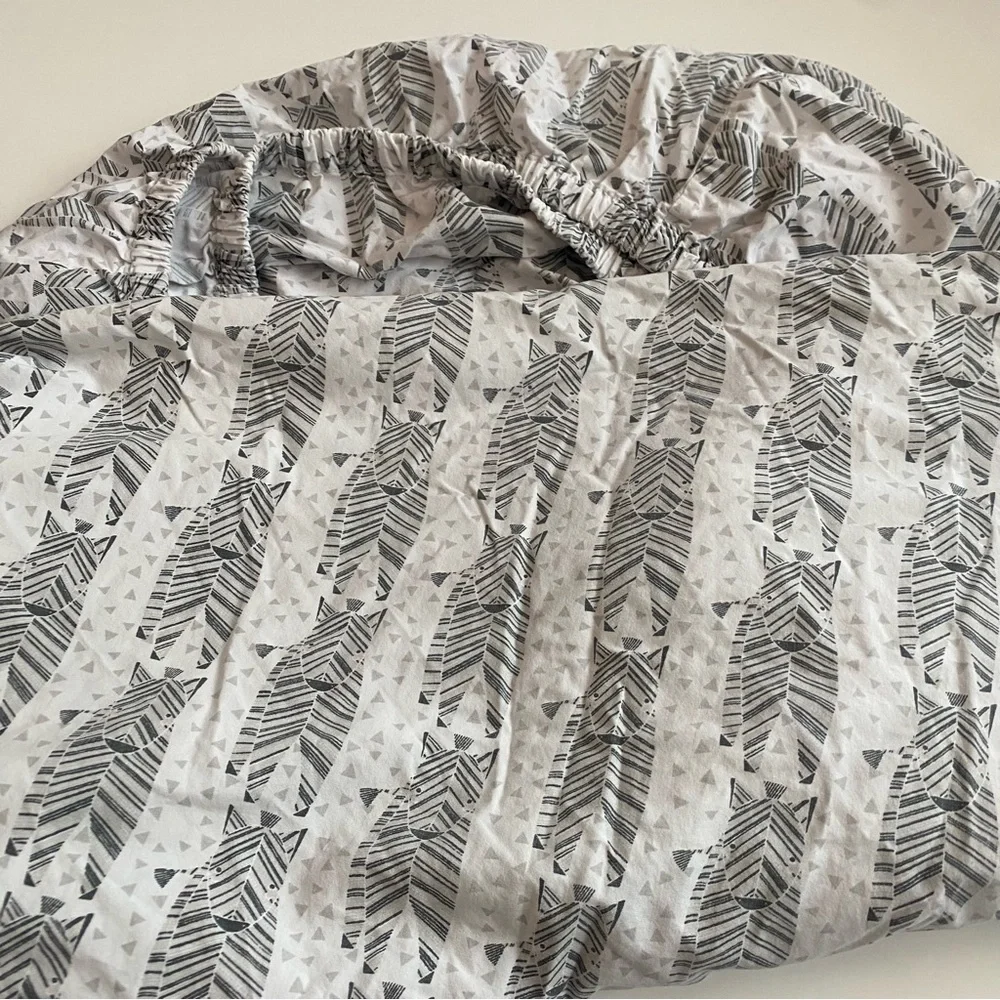 Land of Nod Zebra Savannah Fitted Crib Sheet - 100% Cotton | Pottery Barn Kids
